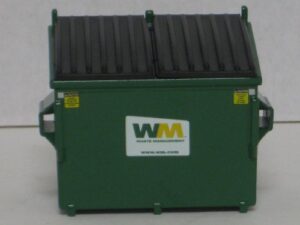 waste management trash bin, 1/34th scale, 90-0169