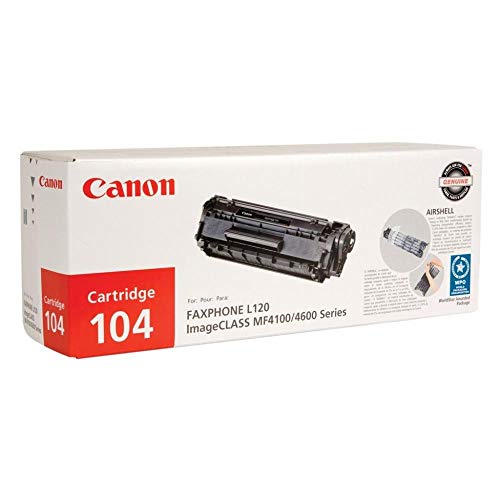 Canon 104 0263B001AA L90 L120 D420 D480 4100 4120 4150 4270 4350 4370 4690 Toner Cartridge (Black) in Retail Packaging