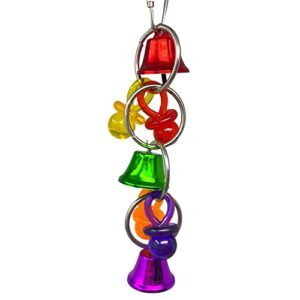 1235 bell pull bonka bird toys durable colorful rings pacifier budgie cockatiel parakeet lovebird