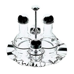 mepra sole cruet and salt cellar set, silver