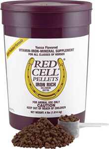farnam 100506701 red cell horse vitamin & mineral pellets, 4-lbs. - quantity 4