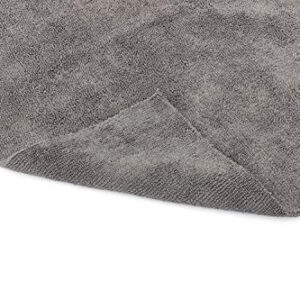 The Rag Company - The Miner - Professional Metal Polishing and Microfiber Detailing Towels, Safe on High-End Wheels and Soft Metals, 70/30 Blend, Dual-Pile, 365gsm, 16in x 16in, Grey (10-Pack)