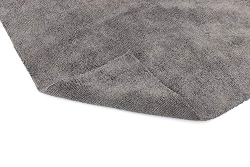 The Rag Company - The Miner - Professional Metal Polishing and Microfiber Detailing Towels, Safe on High-End Wheels and Soft Metals, 70/30 Blend, Dual-Pile, 365gsm, 16in x 16in, Grey (10-Pack)