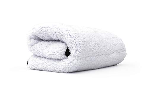 The Rag Company - Everest 1100 - Ultra Plush Korean 70/30 Blend, Professional Microfiber Detailing Towels, 1100gsm, 16in x 16in, White (3-Pack)