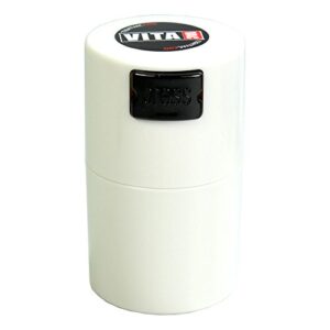 vitavac - 5g to 20 grams vacuum sealed container - white