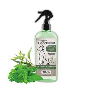 wahl deodorizing & refreshing pet deodorant for dogs - eucalyptus & spearmint scent to refresh the skin and coat - model 820011a