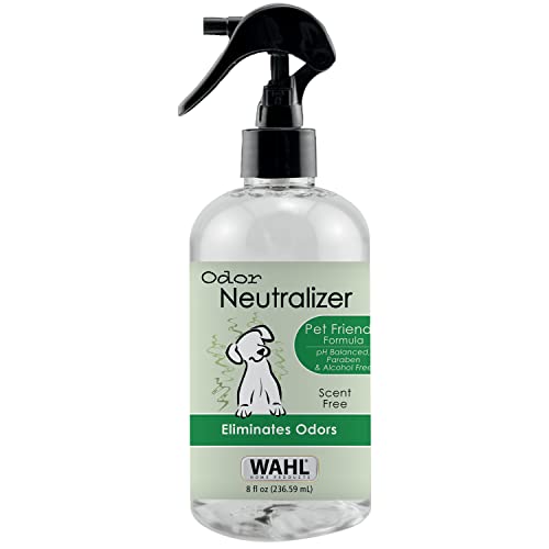 WAHL Scent Free Pet Odor Neutralizer Spray for Dogs Skin and Coat Perfect for Between Baths – 8 oz – Model 820012