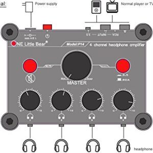 Little Bear Mini P14 Audio 4 Channel Stereo Headphone Headset amp Amplifier