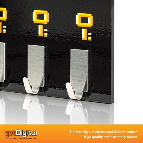 getDigital Dangerous to Go Alone Key Rack - Geeky Home and Office Decor Wall-Mounted Key Holder with 5 Metal Hooks - 21 x 16 cm