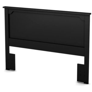 south shore furniture 54/60'' fusion headboard, full/queen, pure black