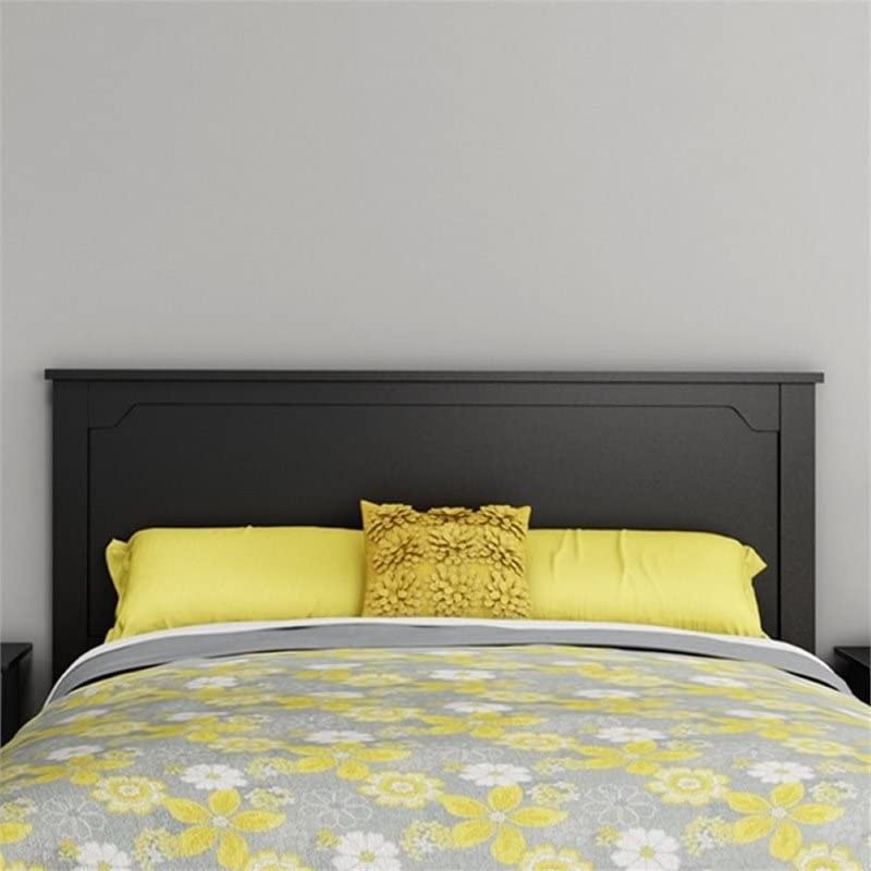 South Shore Furniture 54/60'' Fusion Headboard, Full/Queen, Pure Black