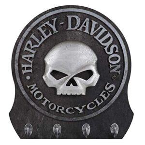 harley-davidson sculpted 3d willie g skull key rack, textured finish hdl-15313