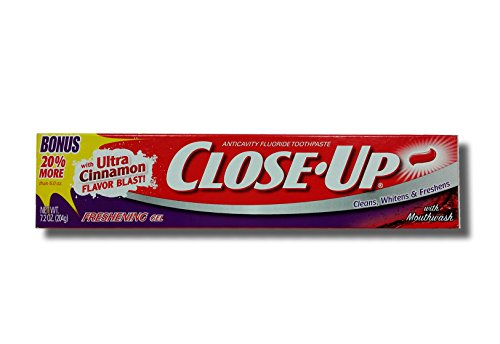 Close-Up Toothpaste, Red Freshening Gel, Ultra Cinnamon 7.2oz, (3-Pack)