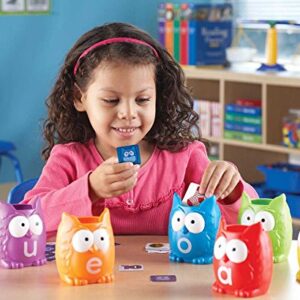 Learning Resources Vowel Owls Sorting Set, Word Recognition, Assorted Colors, Set of 6, Ages 5+