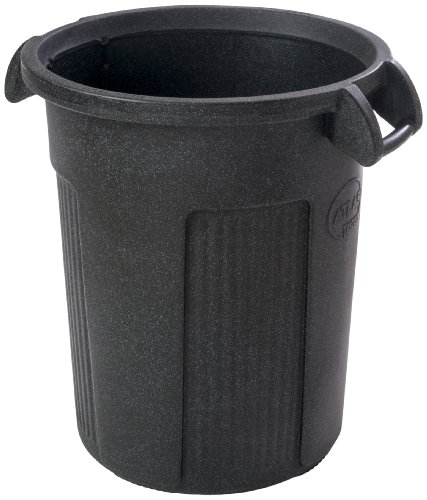 Toter RBR32-R1DGG Atlas Heavy Duty Round Trash Can, 32-Gallon, Dark Gray Granite