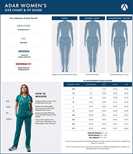 Adar Universal Scrubs for Women - Drawstring Straight Leg Scrub Pants - 510 - Navy - S