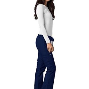 Adar Universal Scrubs for Women - Drawstring Straight Leg Scrub Pants - 510 - Navy - S