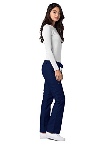 Adar Universal Scrubs for Women - Drawstring Straight Leg Scrub Pants - 510 - Navy - S