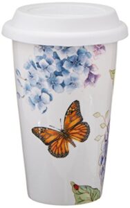 lenox 846844 butterfly meadow blue thermal travel porcelain mug