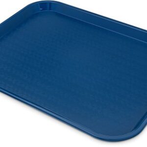 Carlisle FoodService Products Cafe Plastic Fast Food Tray, 14" x 18", Blue, (Pack of 12)