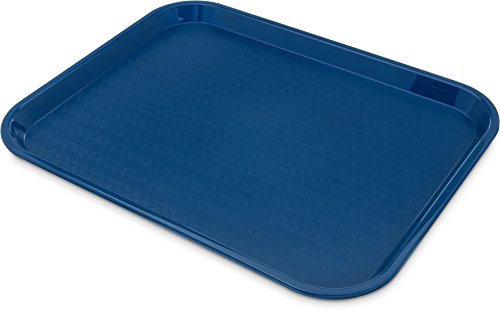 Carlisle FoodService Products Cafe Plastic Fast Food Tray, 14" x 18", Blue, (Pack of 12)