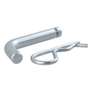 curt 21403 trailer hitch pin & clip with grooved head, 1/2-inch diameter, fits 1-1/4-inch receiver, clear zinc