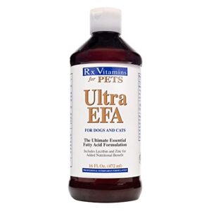 rx vitamins for pets ultra efa for dogs & cats - veterinary essential fatty acid formula - help joint pain & stiffness - 16 fl. oz.