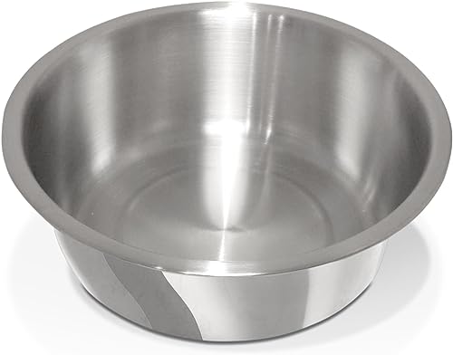 PetFusion Premium 304 Food Grade Stainless Steel Dog & Cat Bowls. Cat Bowls Shallow & Wide for Relief of Whisker Fatigue, 56-Ounce, Stainless