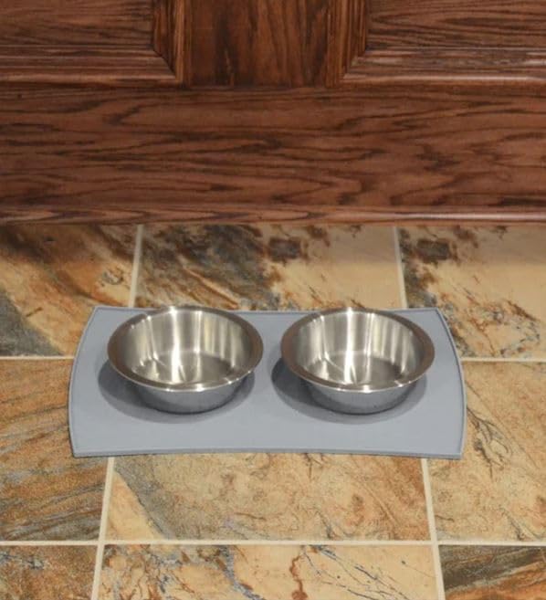 PetFusion Premium 304 Food Grade Stainless Steel Dog & Cat Bowls. Cat Bowls Shallow & Wide for Relief of Whisker Fatigue, 56-Ounce, Stainless