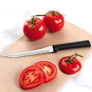 RADA Cutlery Tomato Slicing Knife Stainless Steel Blade Made in USA, 8-7/8 Inches, 6-Pack, Black Handle