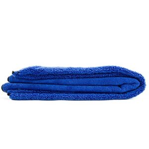 Zwipes Auto 669 Large Premium Absorbent Microfiber Drying Towel, Pocketed Plush Lint-Free Cloth, Blue