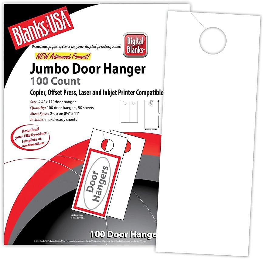 Digital Door Hanger - 4.25" x 11", 100 Door Hangers