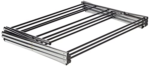 Amazon Basics Foldable Laundry Rack for Air Drying Clothing - 41.8" x 29.5" x 14.5", Chrome