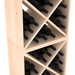 Wine Racks America Living Series Cube Wine Rack - Durable and Modular Wine Storage System, Pine Unstained - Holds 48 Bottles