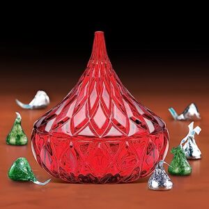 Godinger Red Crystal Hersheys Kiss Candy Dish