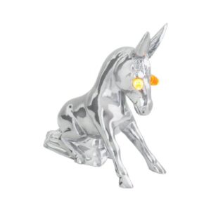 Grand General 48160 Chrome Novelty Donkey Hood Ornament with Illuminated Eyes