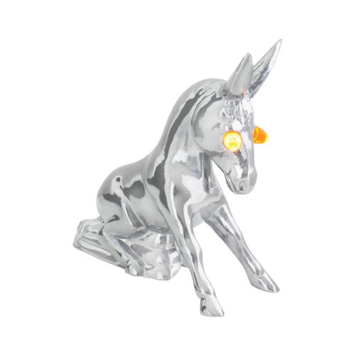 Grand General 48160 Chrome Novelty Donkey Hood Ornament with Illuminated Eyes