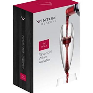 Vinturi Reserve Essential Red Wine Aerator Includes No Drip Stand, White