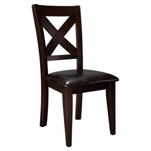 homelegance crown point dining chair (set of 2), merlot