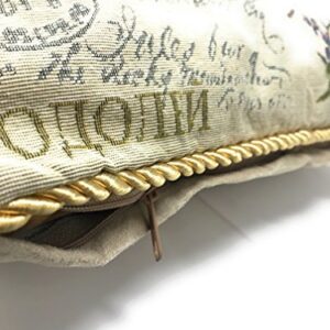 Tache Vintage Pillow Cushion Cover - 18" by 18" Square French Parisian Model Throw Pillow Cover - 1 Piece