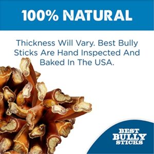 Best Bully Sticks 12 Inch All-Natural Bully Sticks for Dogs - 12” Fully Digestible, 100% Grass-Fed Beef, Grain and Rawhide Free | 25 Pack