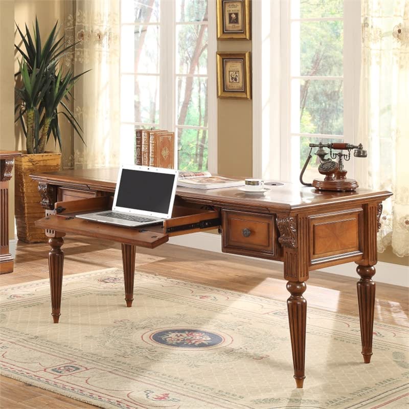 Parker House Huntington Traditional Wood Writing Desk in Brown