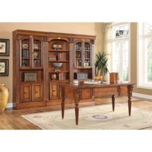 Parker House Huntington Traditional Wood Writing Desk in Brown