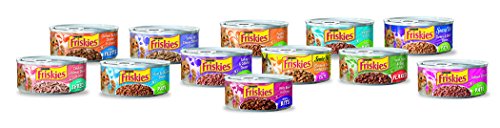 Friskies Wet Cat Food, Classic Pate, 3-Flavor Variety Pack, 5.5-Ounce Can, Pack of 12