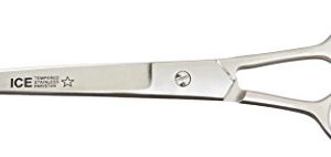 Tamsco Barber Shear 9-Inch Curved Blade Stainless Steel Ice Tempered Beveled Edge Curved