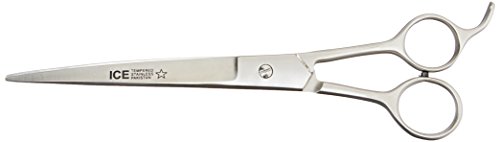 Tamsco Barber Shear 9-Inch Curved Blade Stainless Steel Ice Tempered Beveled Edge Curved