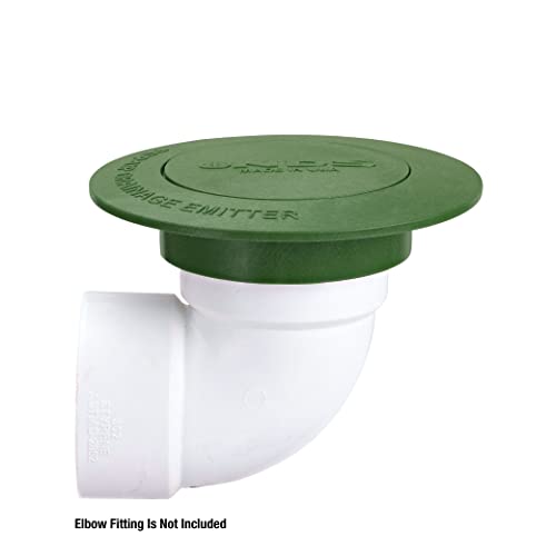 NDS 420C Pop-Up Drainage Emitter, for 3-Inch & 4-Inch Drain Fittings, Works with Drainage Systems Including Catch Basins, Green Plastic