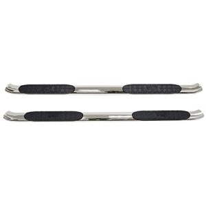 Westin 21-23720 Pro Traxx 4 Oval Nerf Step Bars fits 2014-2018 Silverado Sierra 1500 Crew Cab 2015-2019 Silverado Sierra 2500 3500 Crew Cab Polished SS 1 Pair