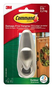 command outdoor forever classic metal hook, large, 5-pound capacity