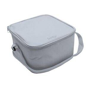 bentgo classic bag (gray) - insulated lunch bag keeps food cold on the go - fits the classic lunch box, cup, sauce dippers and an ice pack - works with other food storage boxes